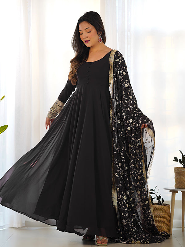 Black anarkali hotsell