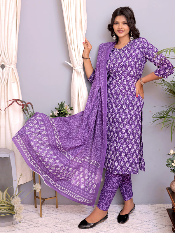 JAHHAN PURE COTTON KURTI PAIR WITH DUPATTA SET at Rs.1450/piece in surat  offer by Arya Dress Maker Surat